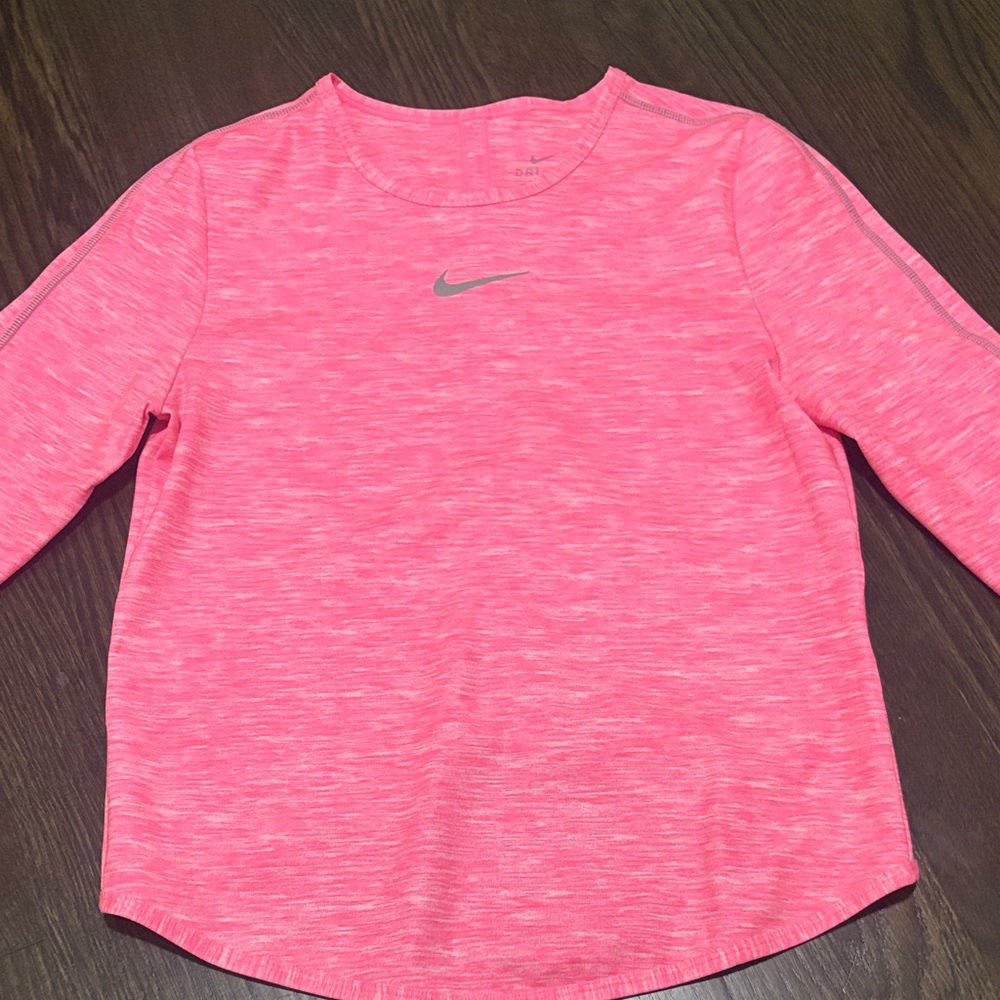 Nike Bright Pink Long Sleeve Tee
